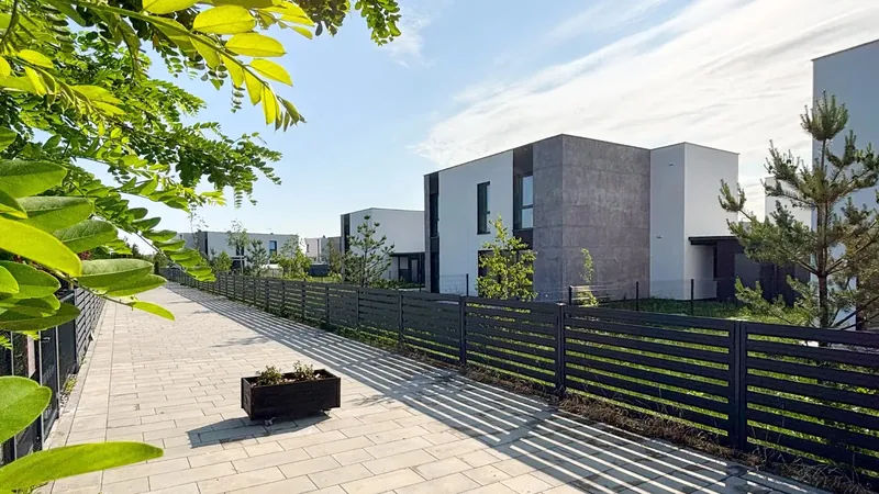 Detal nowoczesnej architektury domów w Porcie Drzewnym